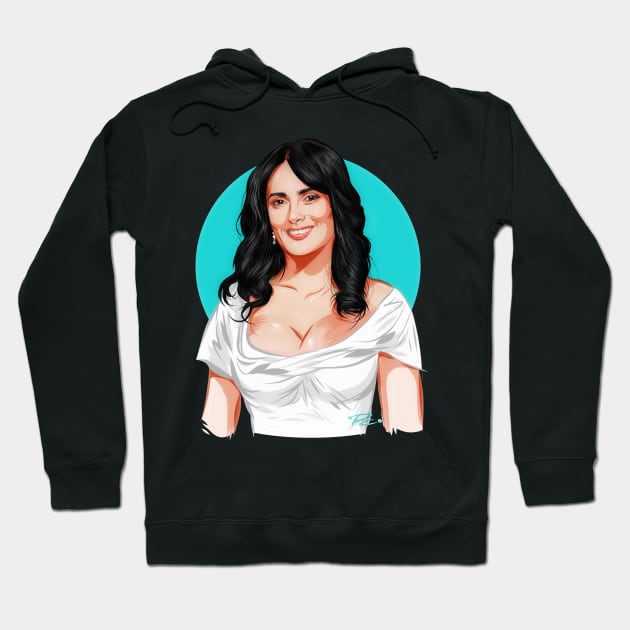 Salma Hayek - An illustration by Paul Cemmick Hoodie by PLAYDIGITAL2020